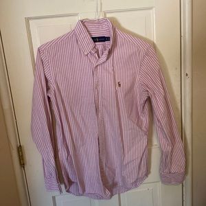 S Mens Ralph Lauren Oxford pink pin stripe